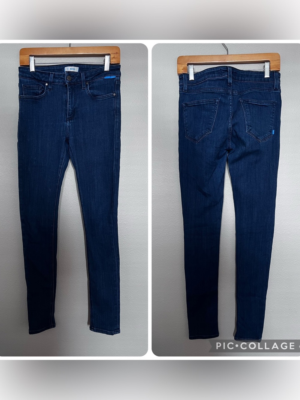 Premium Contemporary “1Denim” Skinny Jeans Dark Wash Made in USA Size 28